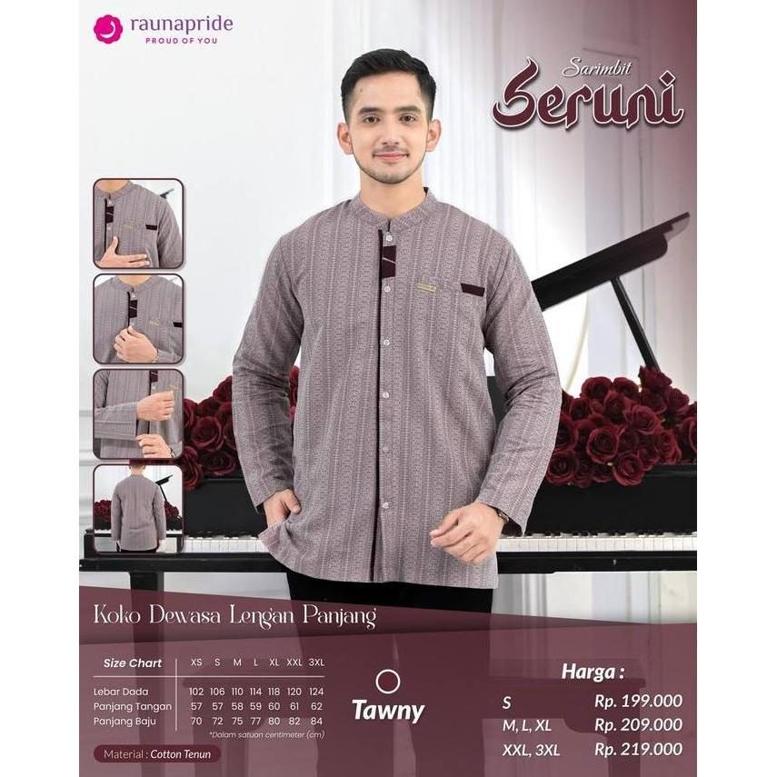 SARIMBIT RAUNA SERUNI / SERUNI TAWNY / RAUNA / SARIMBIT 2025 / RAUNA TERBARU / GAMIS REMAJA / KOKO D