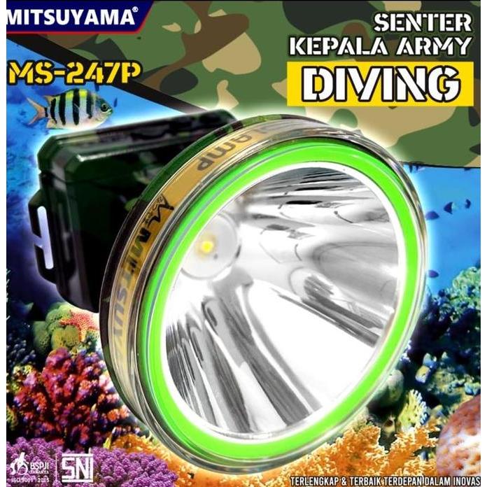 ROSOGENDEM11 - SENTER KEPALA SELAM 120WATT MITSUYAMA MS-247P - CAHAYA TERANG JARAK JAUH - BISA UNTUK