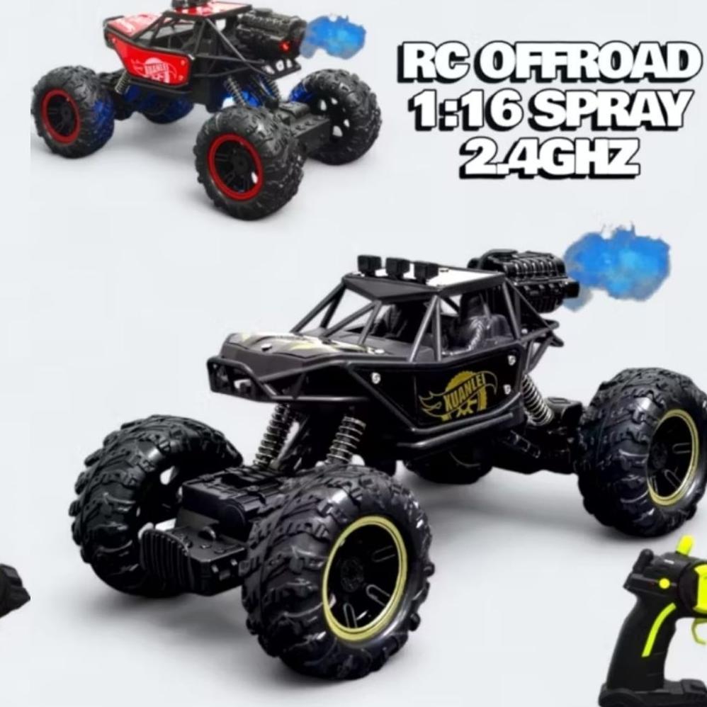 New Product Mobil Remote Control Offroad Efek Asap Anti Air Waterproff Mainan Rc Upgrade Baterai
