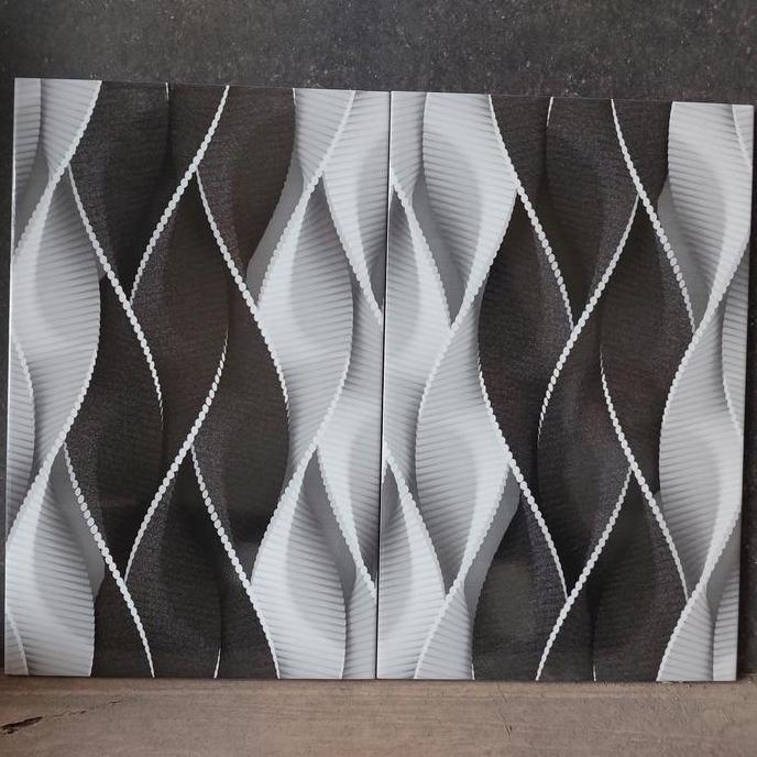 KERAMIK 25X40 HITAM MOTIF murah
