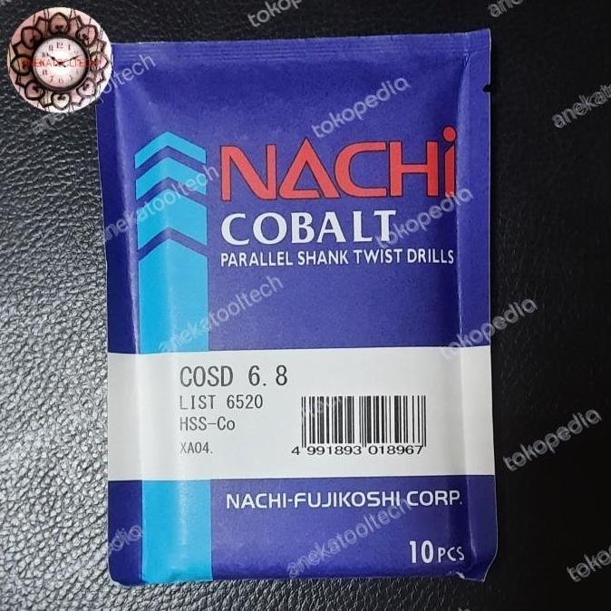 MATA BOR HSS COBALT 6,8mm NACHI | Mata bor NACHI 6,8mm cobalt