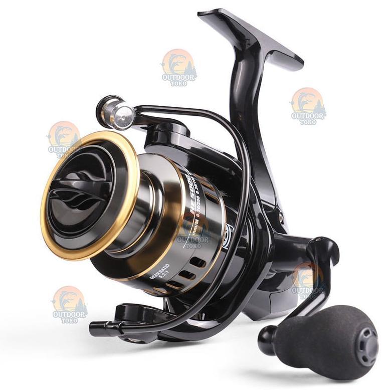 Sale reel pancing alat pancing asli besi fishing reel 10kg drag 5.2:1 Kincir Logam Berkekuatan Tingg