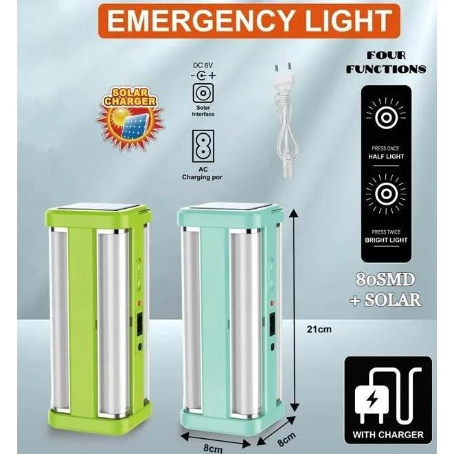ROSOGENDEM11 - LAMPU EMERGENCY LED 4 SISI 40 WATT TENAGA SURYA LAMPU DARURAT PUSH ON EMERGENCY LAMP