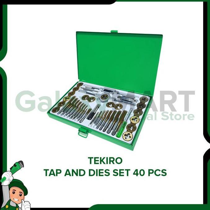 TEKIRO Tap And Dies / Alat Tap Snai dan Tap Ulir SET 40 PCS