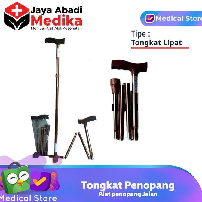 tongkat jalan tongkat lipat tongkat lansia portable mudah dibawa