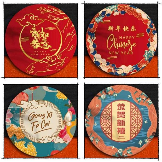 }}}}}}] Stiker Imlek Sticker kue CNY Stiker Toples Kue Imlek - Isi 10 Pcs
