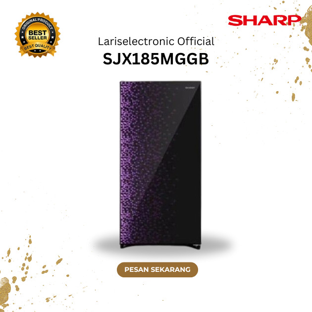 KULKAS SHARP 1 PINTU SJX185MGGB 128L/SJX-185-MGGB/SJX-185MGBB/SJX 185 MGGB/SJX 185MGGB/SHARP KULKAS 