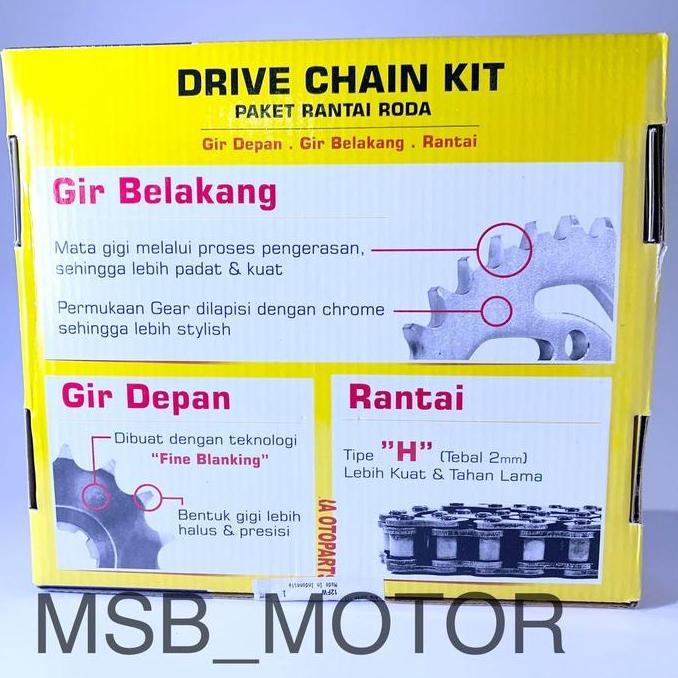 Paket Gear Set Aspira Honda Supra X 125 Karisma