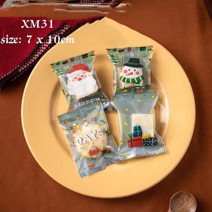 /////] Plastik Natal XM31 Plastik Kue Kering Cookies Nastar Plastik Christmas
