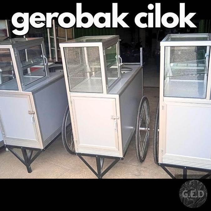Terlaris Gerobak Cilok/Gerobak Dorong/Gerobak Jualan Keliling/Alumunium