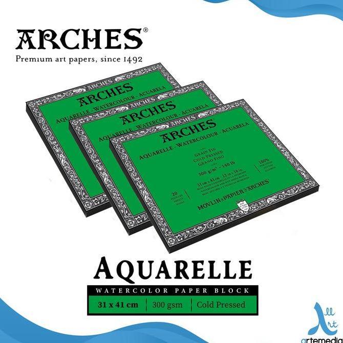 -BN-Popong@n123 Arches Aquarelle Watercolor Pad 31x41cm Paper Block