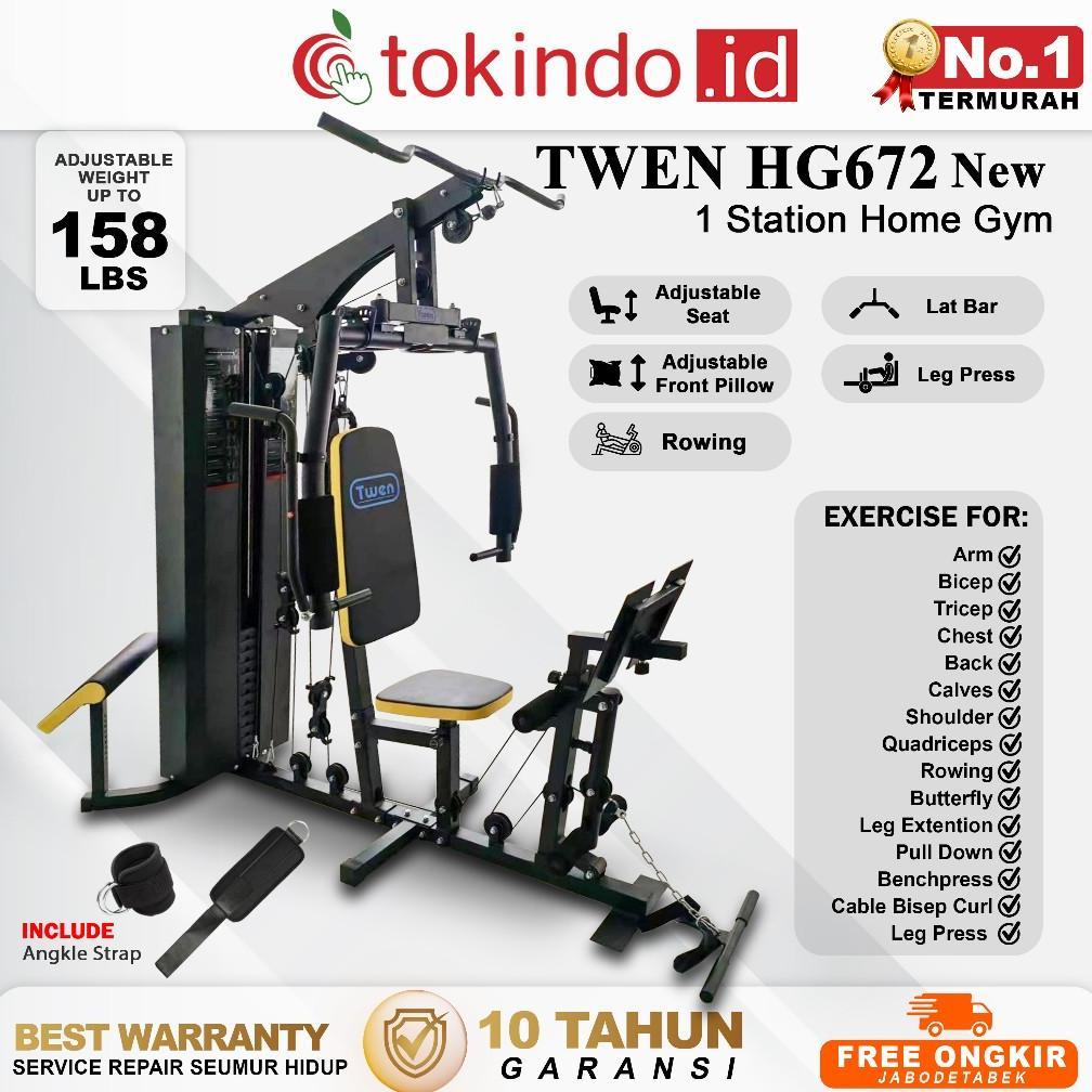 Home Gym Twen HG672 Homegym 1 Sisi Alat Olahraga Alat Gym Set Alat Fitnes Leg Press
