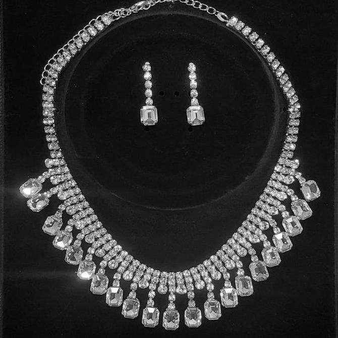 begi_goedang - per kalung set anting -  kalung pernikahan set - kalung anting liontin