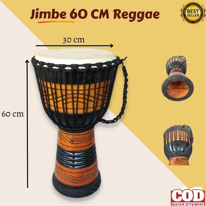HARGA DISKON Alat musik jimbe reggae dewasa jumbo ukuran 60 cm