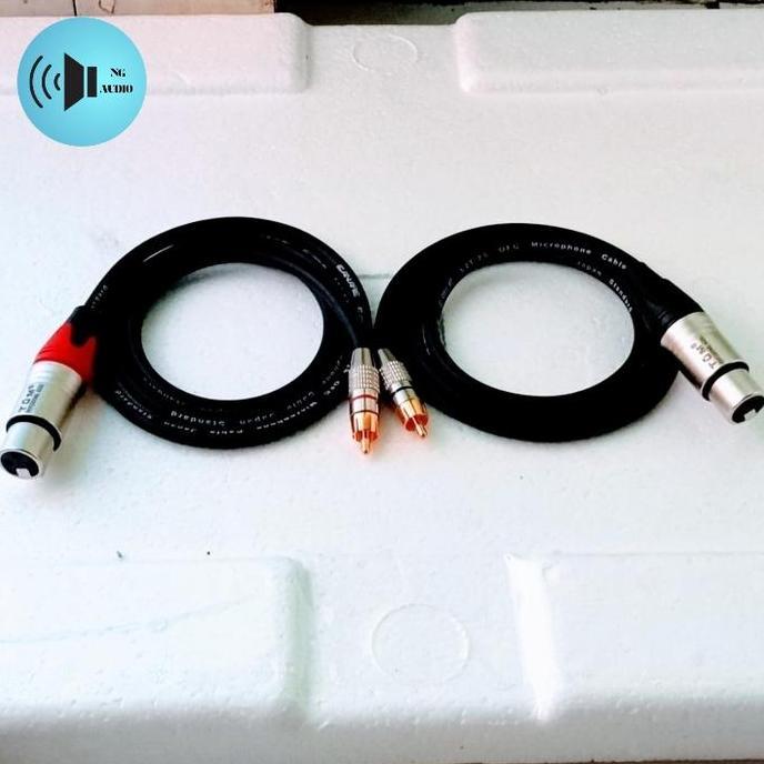 TERMURAH - [SATU SET]Kabel audio Jack mixer to power jack XLR FEMALE TO RCA