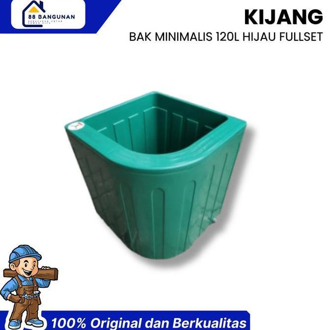 FYP BAK AIR KAMAR MANDI PLASTIK 55 SUDUT OVAL + SAYAP / BAK AIR KIJANG FULLSET WARNA HIJAU //
