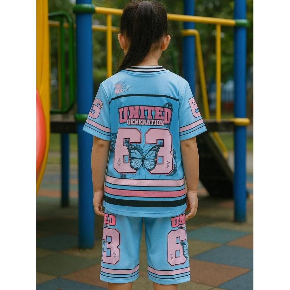 Ready MK - SETELAN BASKET ANAK BAJU JERSEY ANAK LAKI-LAKI PEREMPUAN 2-12 TAHUN SHINOBU DEMON SLAYER 