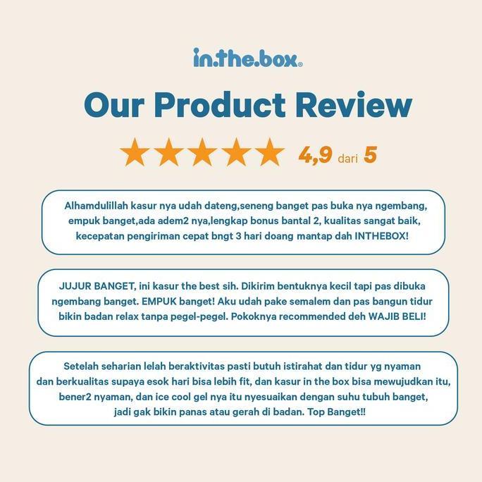 Kasur Spring Bed IN THE BOX PLUS 160x200 (Queen) - FREE BANTAL