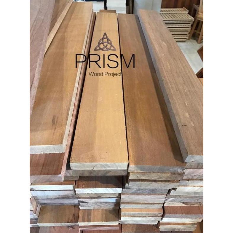Papan kayu ulin polos Tebal 2 cm panjang 60 cm