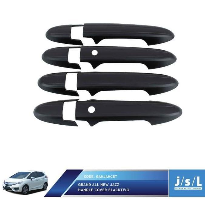 TERBARU - Cover handle handel pegangan pintu hitam grand all new JAZZ 2014-2020