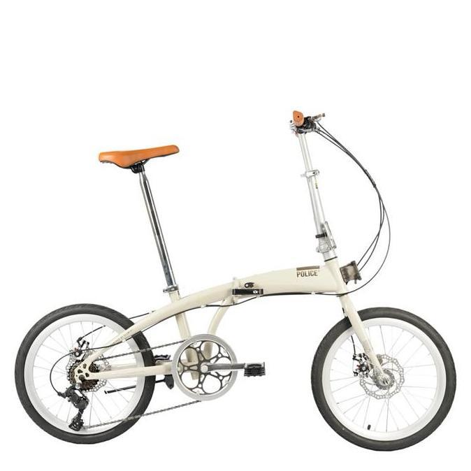 Terlaris Sepeda Lipat Dewasa 20 Inch Element Police Milan 8 Speed Rem Cakram