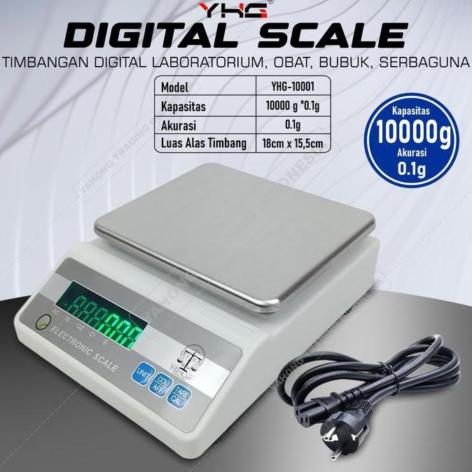 LOMARASHOP Timbangan Digital Serbaguna YHG YH 10001 10000g 10kg Akurasi 0.1g