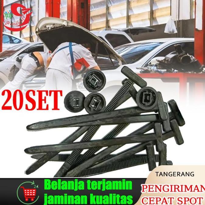 MVO 20Pcs Autolux Buckle Ties Tali Ties Serbaguna Pengikat Penahan Lumpur merekat Kuat dan Tahan
