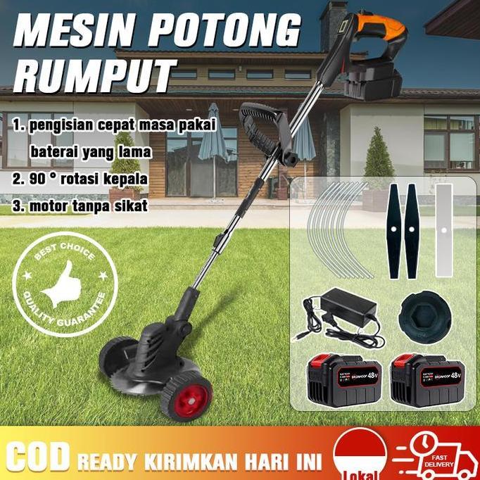 Terlaris Mesin Potong Rumput Baterai 48V Mesin Alat Pemotong Rumput Listrik