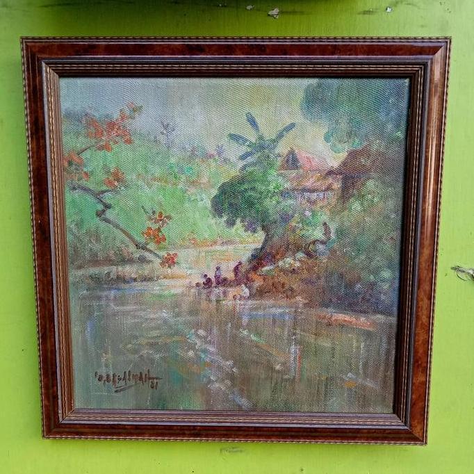 Terlaris Lukisan Sungai Jadul Lukisan Pemandangan/Lukisan Kanvas