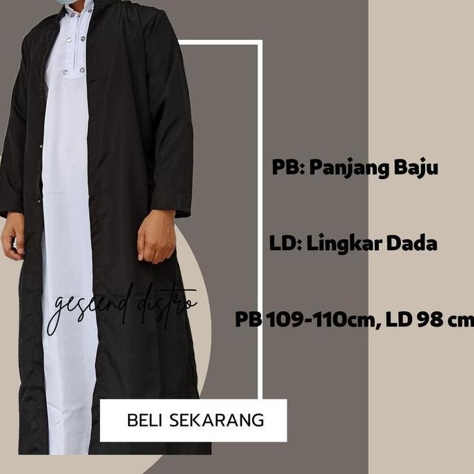 [TERLARIS] gamis remaja Jubah luaran anak remaja Jjubah arab remaja Baju Muslim Nyaman Kancing Panja