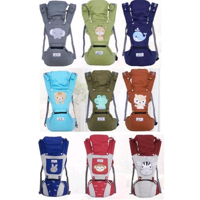 HIPSEAT BABY CUTE GENDONGAN BAYI DEPAN TIGER CROCODILE FOX ELEPHANT GIRAFFE WHALE KARAKTER BORDIR Be