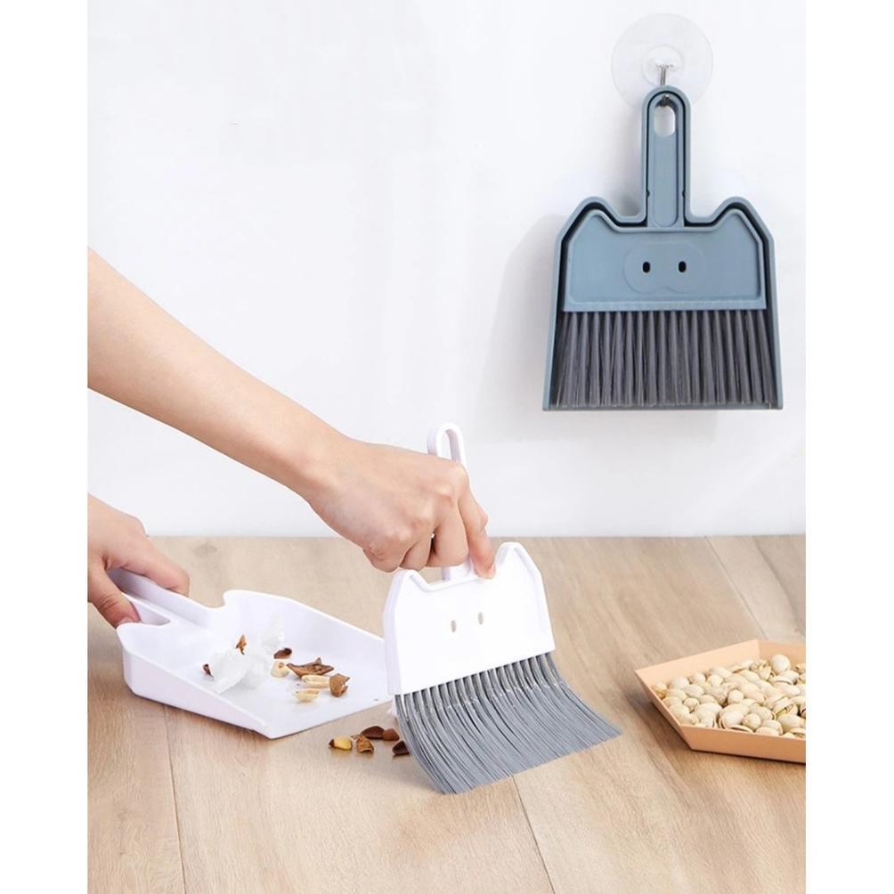 cuci gudang ha 52 set sapu pengki mini premium bahan plastik tebal kokoh travel size