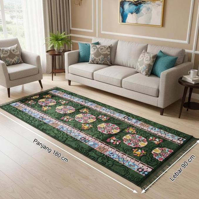karpet lantai kecil turkey premium, minimalis ukran 170x90 cm HM