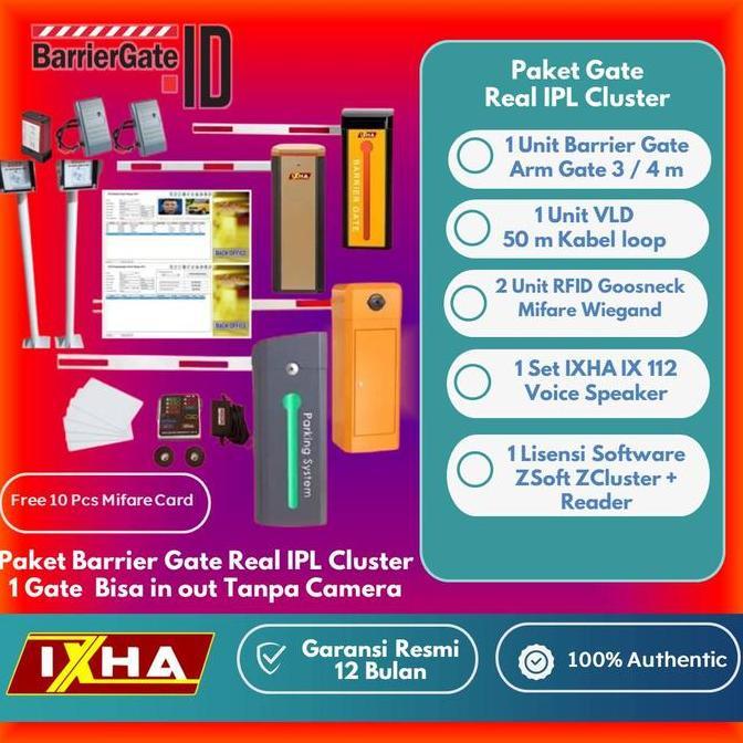 TERBARU Portal Otomatis Perumahan 1 Gate 2Tap Reader RFID Barrier Gate + IPL BISA GRAB!