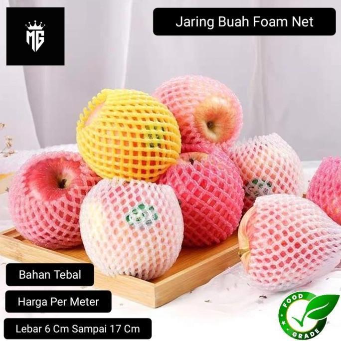 Jaring Buah Foam Net Busa Warna Polynet Pembungkus Apel Jeruk Pir