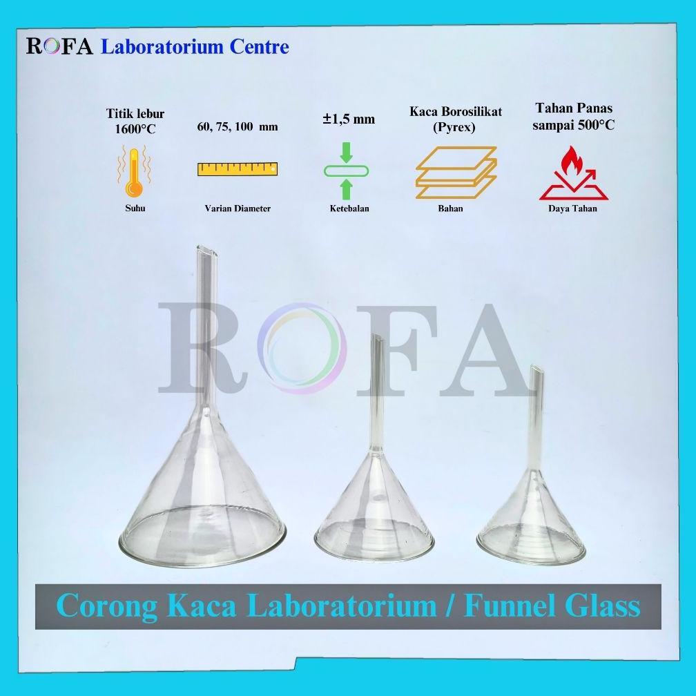 Ready Corong Kaca / Corong Pyrex / Corong Laboratorium / Funnel Glass / Corong Gelas / Corong Kimia