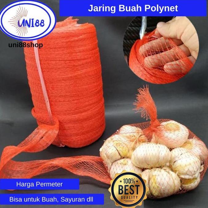 Jaring Buah Kelengkeng polynet Roll kantong Plastik Tomat Bawang Nilon