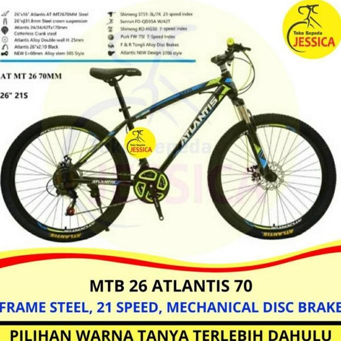 Terlaris Sepeda Gunung Mtb 26 Atlantis 730 Rocket Rem Disc Murah