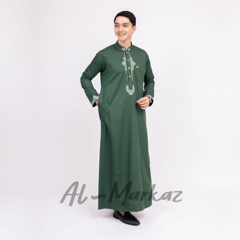 Hot Al Markaz - Jubah Muslim Pria Slimfit Diwangga Bordir