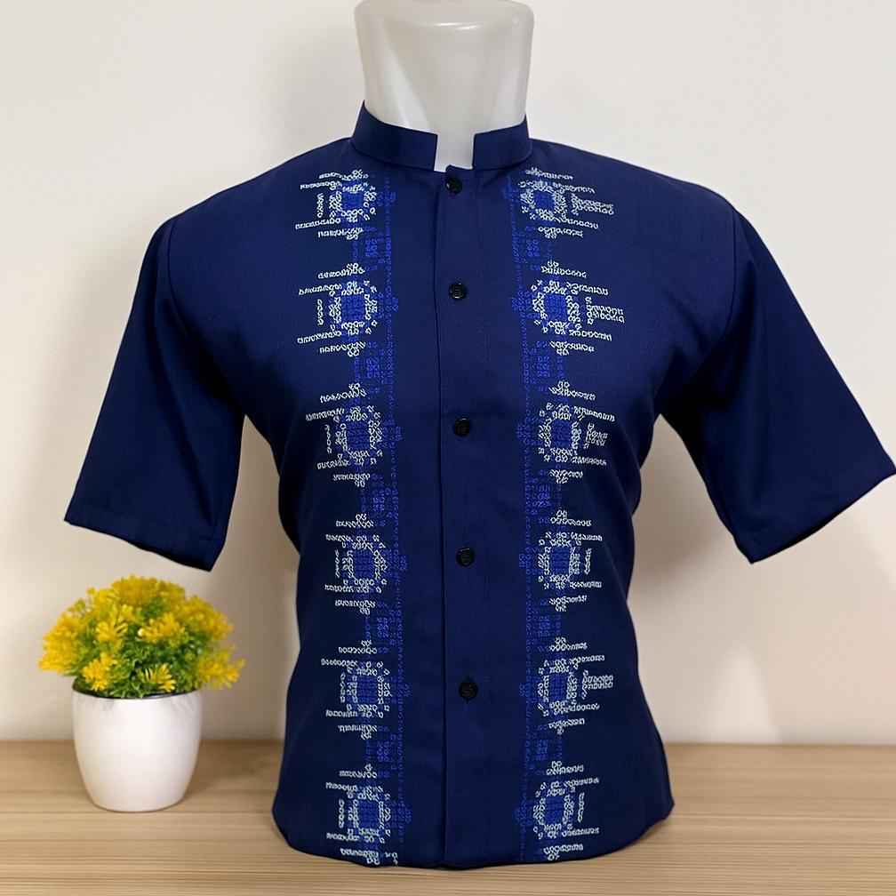 Recommended Baju Koko Pria Dewasa Lengan Pendek Katun Madinah Motif Bordir
