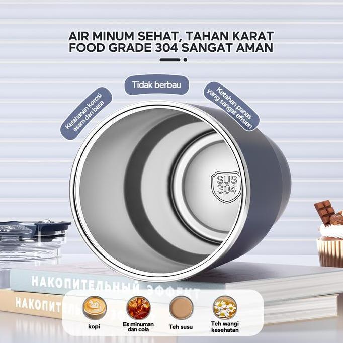 ecentio botol minum stainless steel 1200ML Termos tahan panas dingin 24 jam Kapasitas besar Outdoor 