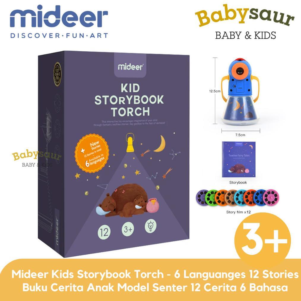 Mideer English Version Kids Storybook Torch 12 Stories 6 Languange Story Book Buku Cerita Model Sent