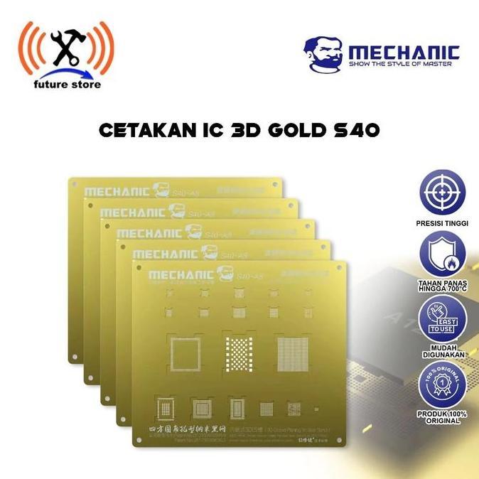 TERBARU MECHANIC S40 CPU A8/A9/A10/A11/A12 CETAKAN IC 3D GOLD BAHAN ORIGINAL JEPANG - CETAKAN IC 3D 