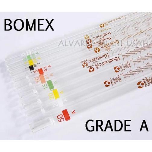 Ready PIPET UKUR KACA / PIPET SEROLOGI / MAAT PIPET / PIPET PENGUKUR CAIRAN / Drop Pipet Kaca