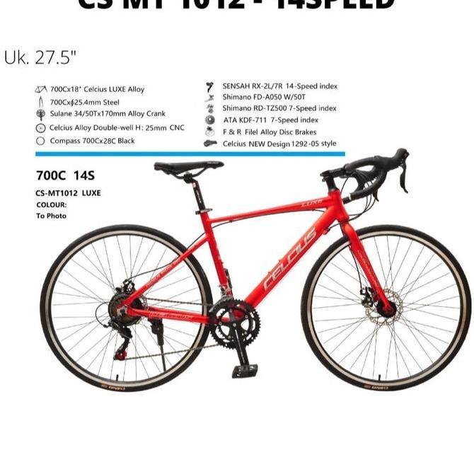 Terlaris Sepeda Balap Roadbike 700C Celcius Luxe Alloy