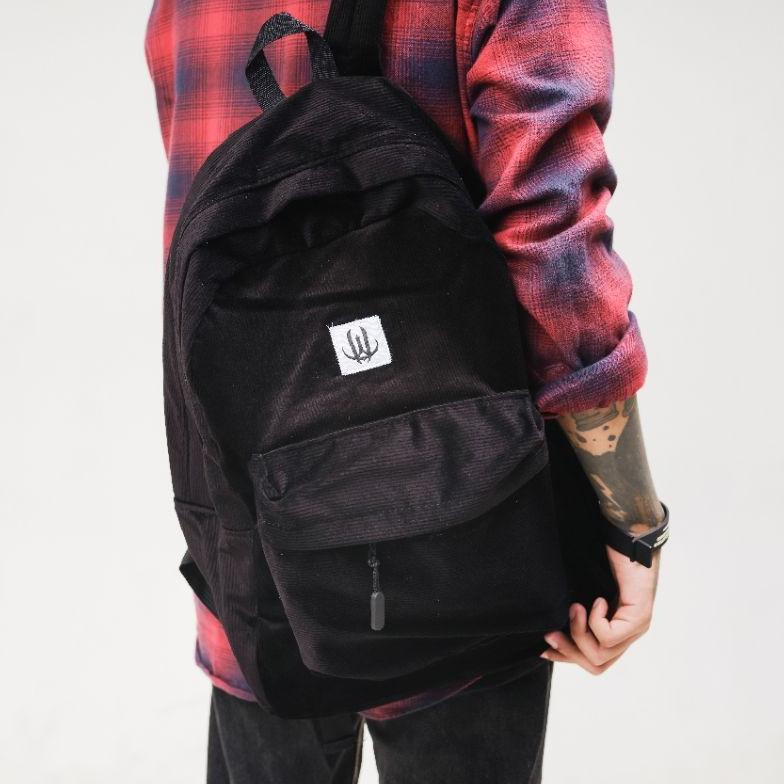 ORIGINAL TAS RANSEL BACKPACK CORDUROY ARMY STADZ PRIA DAN WANITA