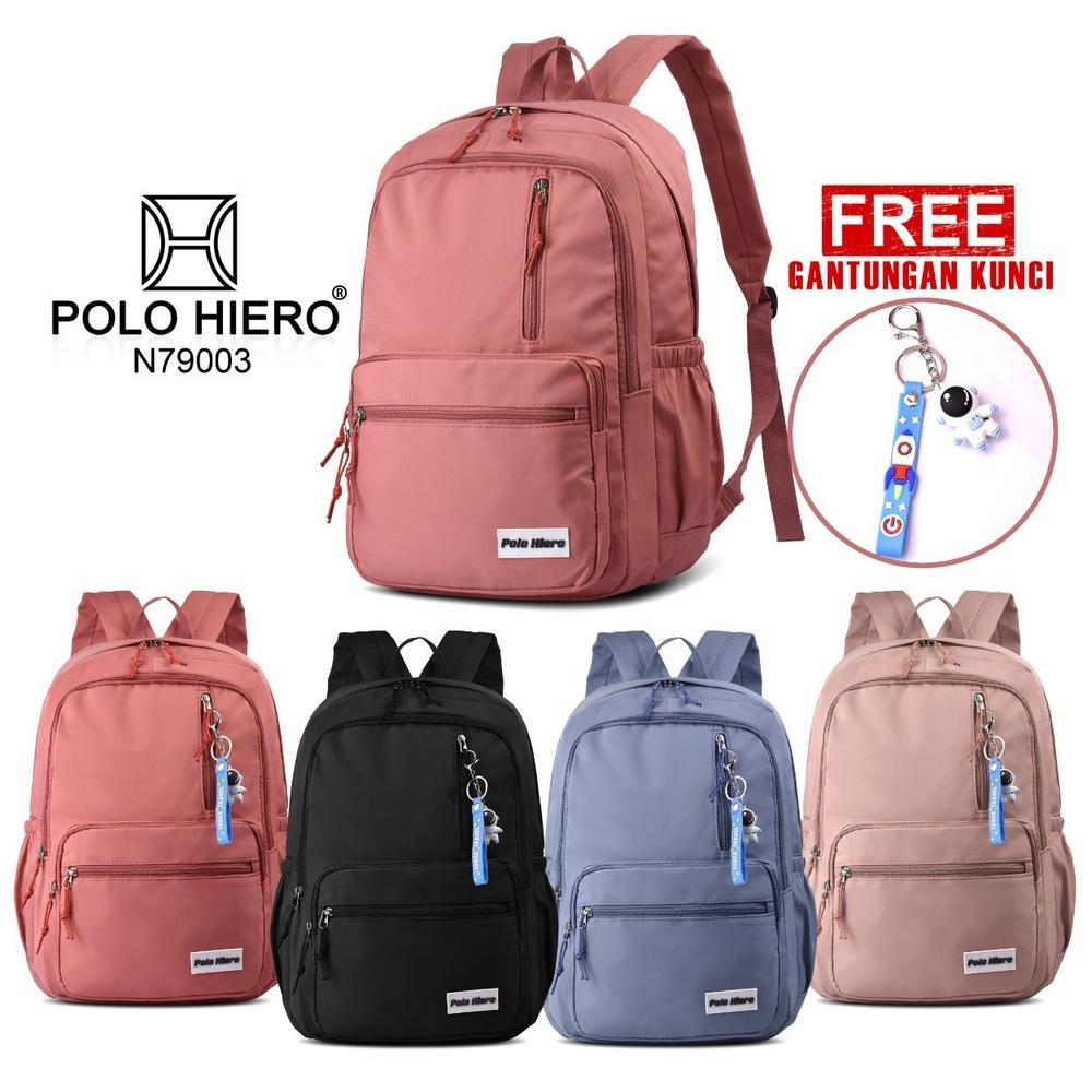 ORIGINAL POLO HIERO TAS  SEKOLAH POLO HIERO N79003 TAS RANSEL WANITA FREE GANTUNGAN KUNCI