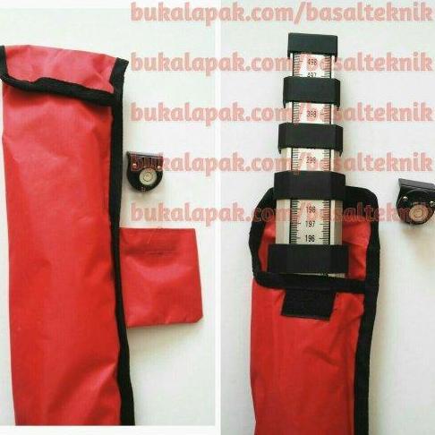 UKUR 5 METER 5M 5 M SURVEY THEODOLITE WATERPASS LEVELLING ST RAMBU BAK ORIGINAL DAN TERPERCAYA