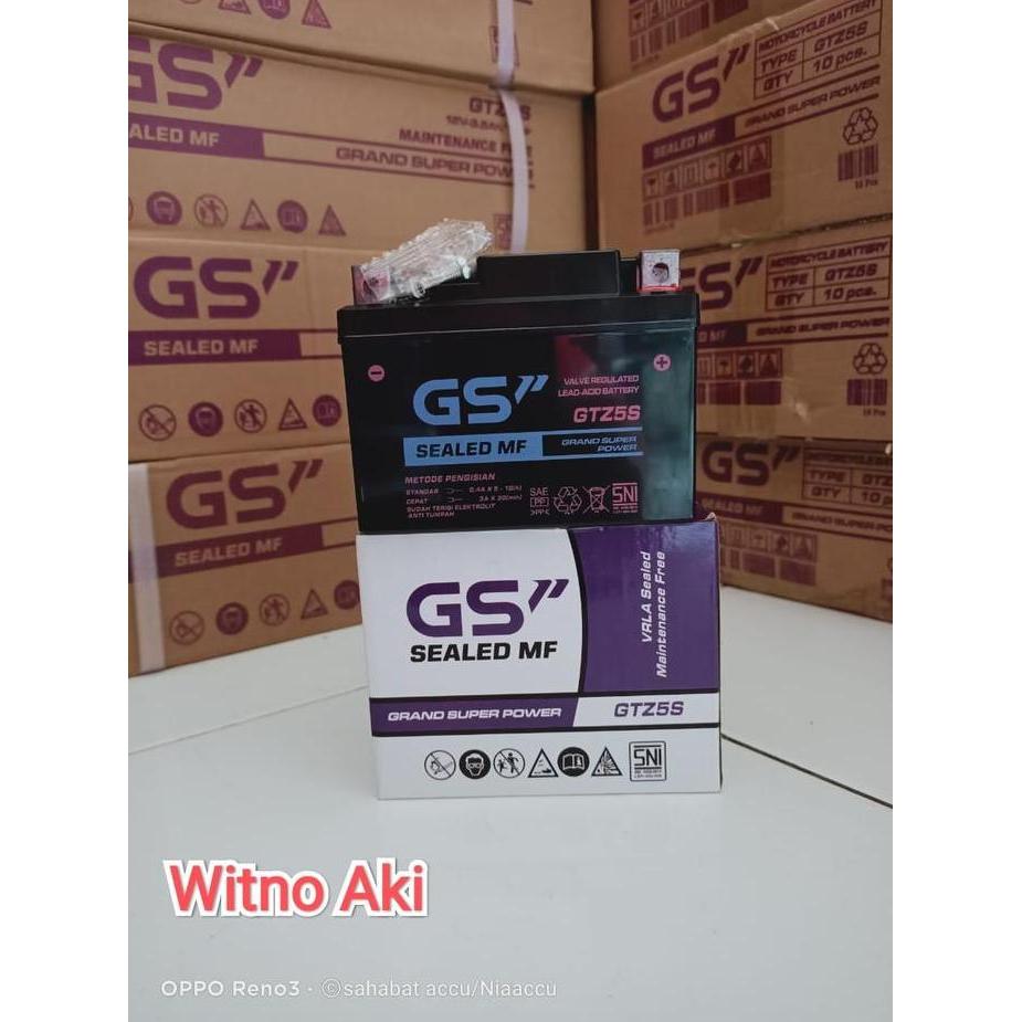 Aki Motor Honda Revo+New Revo 110 Gtz5s GS P aki kering mf