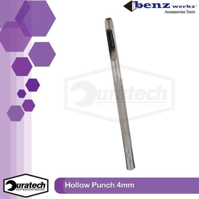 Benz Werkz plong pembuat lobang 4 mm / Plong hollow punch pukul / Pembolong plat kulit kertas plasti